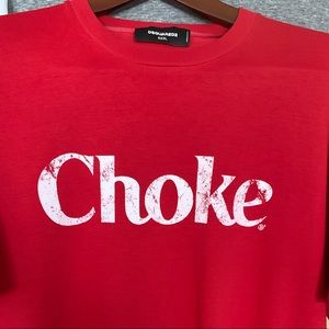 Dsquared2 Choke Printed Cotton T-shirt Red
